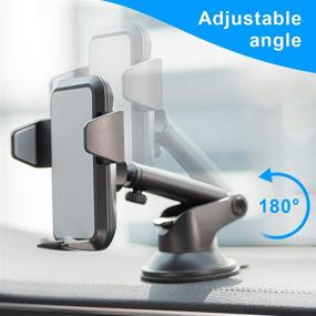 img 1 attached to 📱 Enhanced Car Phone Holder KLKE – Universal Cell Phone Holder for Car with Powerful Suction Cup – Dashboard/Windshield Car Phone Mount with Quick Release – Supports Landscape & Portrait Mode for iPhone Samsung Galaxy LG