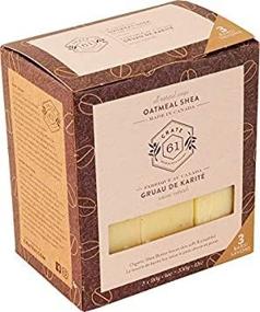 img 1 attached to Crate 61 Oatmeal & Shea Vegan Soap - 3 pack, Cold Process Ideal for Dry Skin, Unisex for Face and Body | ISO 9001 Certified Manufacturer