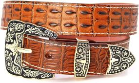 img 4 attached to West Star Embossed Everyday Crocodile Men's Accessories and Belts