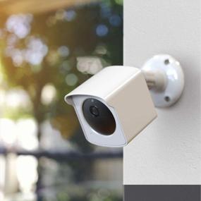 img 3 attached to PEF Mount for Wyze Cam Outdoor: Weatherproof Cover & Adjustable Wall Mount (White, 1 Pack)