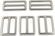 🔧 dgol 10pcs 1-1/2 inch slider webbing strap tri glide buckles: durable zinc alloy slide buttons fasteners in silver logo