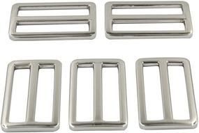 img 4 attached to 🔧 DGOL 10pcs 1-1/2 inch Slider Webbing Strap Tri Glide Buckles: Durable Zinc Alloy Slide Buttons Fasteners in Silver