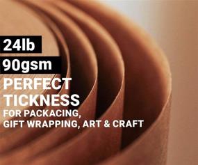 img 3 attached to 🎁 GOJOYS Brown Kraft Paper Jumbo Roll, 17.8 x 1200 in (100ft) - 24lb, Biodegradable & Versatile Paper for DIY Crafts, Drawing, Packing, Gift Wrapping, Shipping, and Parcel Packaging