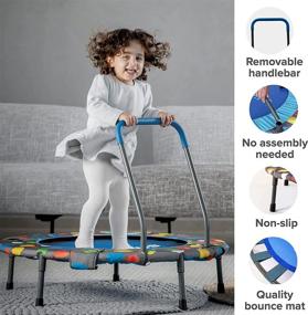 img 1 attached to 🎪 SmarTrike Toddler Trampoline: Fun and Safe Indoor Baby Trampoline with Handle for Ages 1-5 Years – Foldable Design, Ball Pit and Color Options Available!