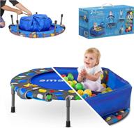 🎪 smartrike toddler trampoline: fun and safe indoor baby trampoline with handle for ages 1-5 years – foldable design, ball pit and color options available! logo