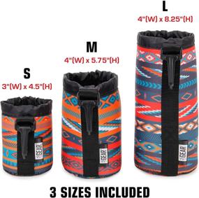 img 2 attached to 📸 USA GEAR FlexARMOR Neoprene Lens Case Pouch Set 3-Pack - Small, Medium and Large - Southwest Design