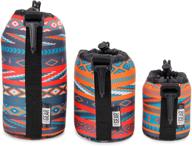 📸 usa gear flexarmor neoprene lens case pouch set 3-pack - small, medium and large - southwest design logo