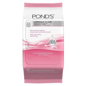 img 4 attached to Pond's Luminous Clean Moisture Towelettes: White | 28 Count - Freshen Up Your Skin with Ease!