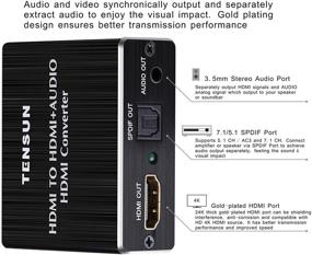 img 3 attached to 🔌 Tensun 4K HDMI Оптический конвертер с SPDIF TOSLINK с 3,5 мм RCA R/L стереоэкстрактором-сплиттером для Blue-ray PC Laptop Xbox One HDTV