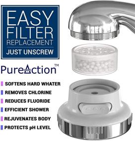 img 2 attached to 🚿 Replacement Filter Cartridge Set for PureAction Water Softener Shower Head SH388 & Luxury Filtered Shower Head SH888 - Hard Water Filter - Chlorine & Fluoride Filter - Helps with Dry Hair and Itchy Skin - Pack of 2