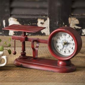 img 1 attached to CTW Home Collection Vintage Style 🕰️ Balance Scale Clock - Perfect for Home Decor