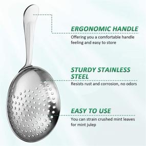 img 2 attached to 🍸 Commercial Grade Stainless Steel Cocktail Strainer