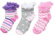 jefferies socks ruffle chevron toddler logo