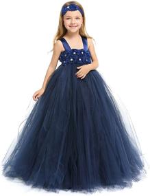 img 2 attached to 👗 MALIBULICo Handcrafted Princess Tutu Dress for Wedding and Birthday Photoshoots - Fluffy Flower Girl Edition