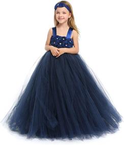 img 1 attached to 👗 MALIBULICo Handcrafted Princess Tutu Dress for Wedding and Birthday Photoshoots - Fluffy Flower Girl Edition