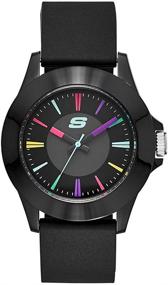 img 4 attached to ⌚ Sleek and Sporty: Skechers Women's Rosencrans Mid Quartz Plastic and Silicone Casual Sports Watch