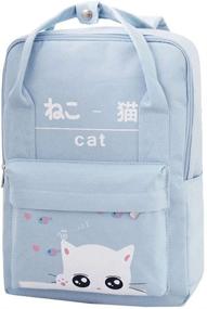 img 4 attached to 🎒 Authentic Japanese-Korean Canvas School Backpacks: A Perfect Blend of Style and Functionality