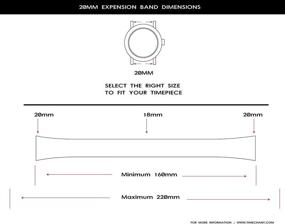 img 3 attached to Stainless Stretch Expansion Replacement TimeChant Men's Watches