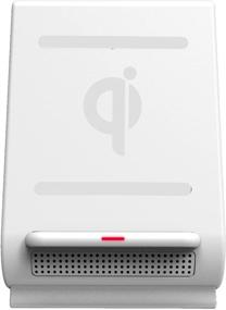 img 3 attached to 📱 Белая зарядная станция Azpen Dockall D101 - беспроводная зарядка с совместимостью Qi и премиум Bluetooth-динамиком