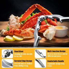 img 2 attached to 🦀 Seafood Tools Set - 24 Pcs Crab Crackers, Nut Cracker Forks, Opener Shellfish, Lobster Leg Sheller Knife - Kitchen Accessories