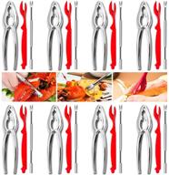 🦀 seafood tools set - 24 pcs crab crackers, nut cracker forks, opener shellfish, lobster leg sheller knife - kitchen accessories logo