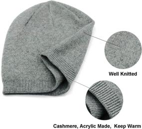 img 1 attached to Wheebo Beanie Cashmere Stretch Winter Outdoor Recreation in Hiking & Outdoor Recreation Clothing