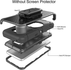 img 2 attached to Прочный гибридный футляр-кобура для Samsung Galaxy S8 - ударопрочный, прочный - черный - 5,8 дюймов