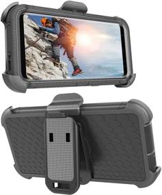 img 1 attached to 📱 Rugged Hybrid Holster Case for Samsung Galaxy S8 - Shockproof, Heavy Duty - Black - 5.8-inch