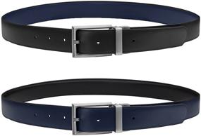img 2 attached to Falari Reversible Genuine Enclosed 9023 Black Men's Accessories for Belts