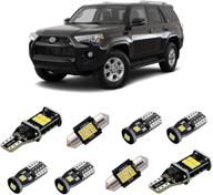🔆 ibrightstar супер яркий набор ламп led canbus для toyota 4runner 2006-2021 интерьер, номерной знак, багажник и задние огни, ксеноново-белые – запчасти на замену логотип