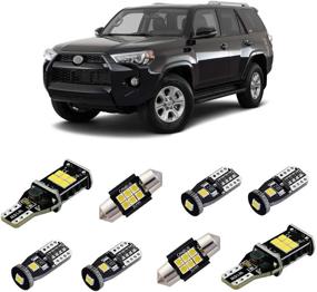 img 1 attached to 🔆 iBrightstar Супер Яркий Набор Ламп LED Canbus для Toyota 4Runner 2006-2021 Интерьер, Номерной Знак, Багажник и Задние Огни, Ксеноново-Белые – Запчасти на Замену