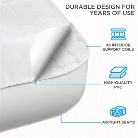 img 2 attached to 🛏️ Ivation EZ-Bed (Queen) Air Mattress with Frame & Rolling Case, Self-Inflatable, Auto Shut-Off, Comfortable Surface AirBed, Ideal for Guests, Travel, Vacation, Camping