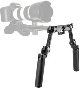 img 2 attached to 🎥 NICEYRIG Rosette Handle Kit: ARRI Extension Arm for 15mm DSLR Shoulder Rig - 270