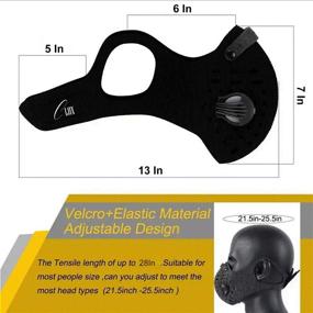 img 1 attached to CLUX Sport Mask: Black Cycling, Running, Fitness Filter & Valves - Continental Luxury