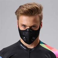 clux sport mask: black cycling, running, fitness filter & valves - continental luxury logo