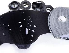 img 2 attached to CLUX Sport Mask: Black Cycling, Running, Fitness Filter & Valves - Continental Luxury