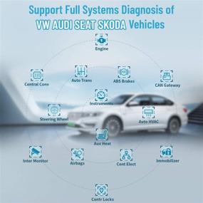 img 2 attached to 🔧 Сканер NEXAS V007 OBD2 для VW Audi Skoda Seat с функциями двигателя, ABS, подушек безопасности, трансмиссии, считывания кодов ошибок: адаптация дроссельной заслонки, проверка положения дросселя, сброс ошибки масла и тормозных колодок - диагностический инструмент.