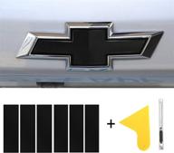 🚘 enhance your chevy's style: micoos 11.8 x 4 inch chevy bowtie emblem wrap kit with spatula and cutter - 6 pcs universal logo overlay logo