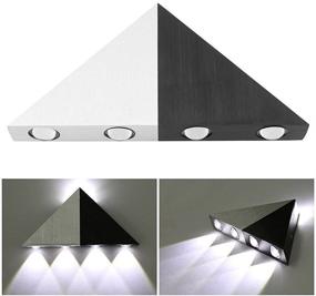 img 3 attached to 🍋 Lemonbest Modern Triangle LED Wall Sconce Light Fixture - 5W Indoor Hallway Up Down Wall Lamp Spot Light - Aluminum Decorative Lighting for Theater Studio Restaurant Hotel (Hardwired)