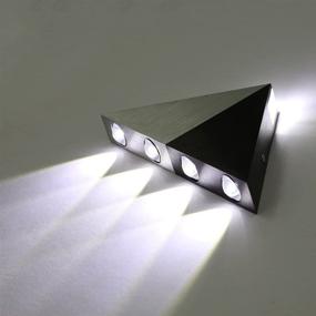 img 1 attached to 🍋 Lemonbest Modern Triangle LED Wall Sconce Light Fixture - 5W Indoor Hallway Up Down Wall Lamp Spot Light - Aluminum Decorative Lighting for Theater Studio Restaurant Hotel (Hardwired)