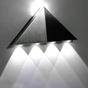 img 4 attached to 🍋 Lemonbest Modern Triangle LED Wall Sconce Light Fixture - 5W Indoor Hallway Up Down Wall Lamp Spot Light - Aluminum Decorative Lighting for Theater Studio Restaurant Hotel (Hardwired)