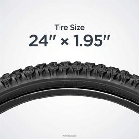 img 2 attached to 🚵 Schwinn Mountain Bike Tire Replacement - 24 x 1.95-Inch, Black Steel Bead