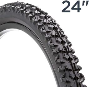 img 3 attached to 🚵 Schwinn Mountain Bike Tire Replacement - 24 x 1.95-Inch, Black Steel Bead