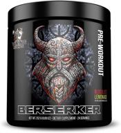 🧃 viking supps berserker pre-workout - boosted with creatine, beta-alanine, and caffeine for enhanced energy - bloodlust lemonade (strawberry lemonade) flavor - 24 servings logo