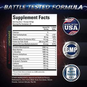 img 3 attached to 🧃 Viking Supps Berserker Pre-Workout - Boosted with Creatine, Beta-Alanine, and Caffeine for Enhanced Energy - Bloodlust Lemonade (Strawberry Lemonade) Flavor - 24 Servings