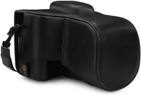 img 4 attached to 📷 MegaGear MG1607 Ever Ready Leather Camera Case for Canon EOS Rebel T7 (18-55mm) & 2000D (18-55mm) - Black