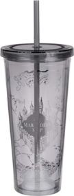 img 3 attached to Harry Potter Marauder's Map Travel Cup with Straw - No Good Sworn - Acrylic Tumbler 22 oz - Silver Design