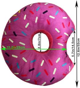 img 2 attached to 14 Inch Pink Icing Donut Plush Pillow Stuffed Cushion Soft Toy Decor
