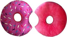 img 3 attached to 14 Inch Pink Icing Donut Plush Pillow Stuffed Cushion Soft Toy Decor