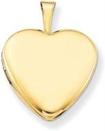 pori jewelers 14k solid gold heart locket pendant - elegant keepsake for photos, messages, and sentiments - yellow, white, and rose gold options logo